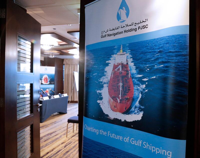 Dubai, United Arab Emirates - April 19, 2016.  Upcoming Gulf Navigation press conference as they are set to unveil their plans to expand.  ( Jeffrey E Biteng / The National )  Editor's Note;  ID 37484 *** Local Caption ***  JB190416-Gulfnav01.jpg