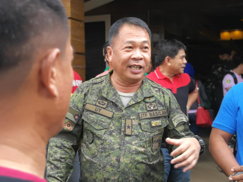 Maj Gen Juvymax Uy of Joint Task Force Basilan said Salahuddin Hassan and his wife were killed in a 30-minute gun battle before dawn. Alamy
