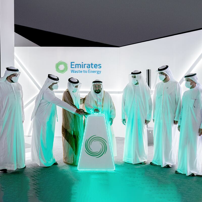 Sheikh Dr Sultan bin Muhammad Al Qasimi, Ruler of Sharjah, inaugurated the Sharjah waste-to-energy plant. Photo: Emirates Waste to Energy company