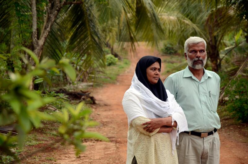 Mr P.T.  Mohammed Hussain, who founded the Salsabeel Green School with Principal and Wife Sainabaya Alukkal Mohammed. Credit: Ronny Sen for The National
