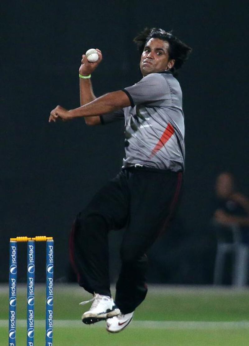 Kamran Shahzad is a powerful fast bowler with a slingy action who earns regular praise from someone who knows a thing or two about pace bowling – the UAE coach Aaqib Javed. The former Pakistan Test seamer said he believes Kamran is the fastest bowler from outside the Test nations. Pawan Singh / The National 