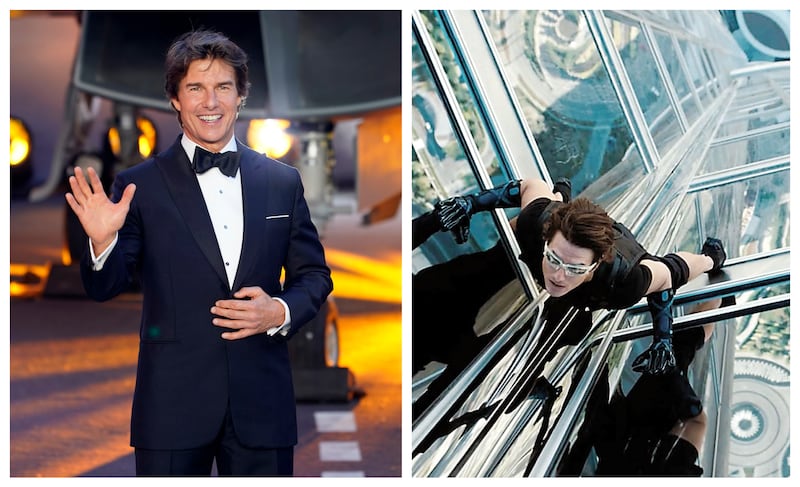 Tom Cruise is one of the few Hollywood actors who performs his own death-defying stunts.  Photos: AP