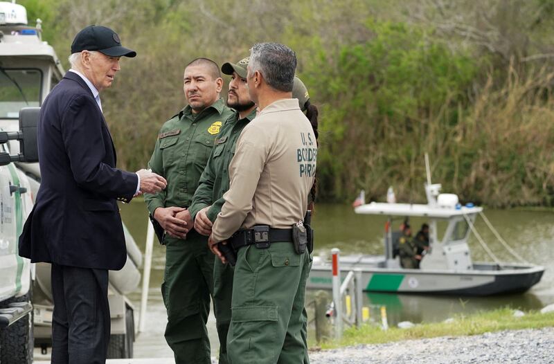 US President Joe Biden visits the town of Brownsville, Texas, across the Rio Grande river from Mexico. Reuters