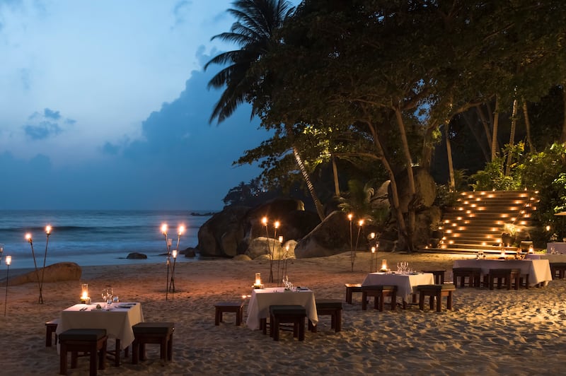 Guests can request special barbecue dinner set-ups on the beach.