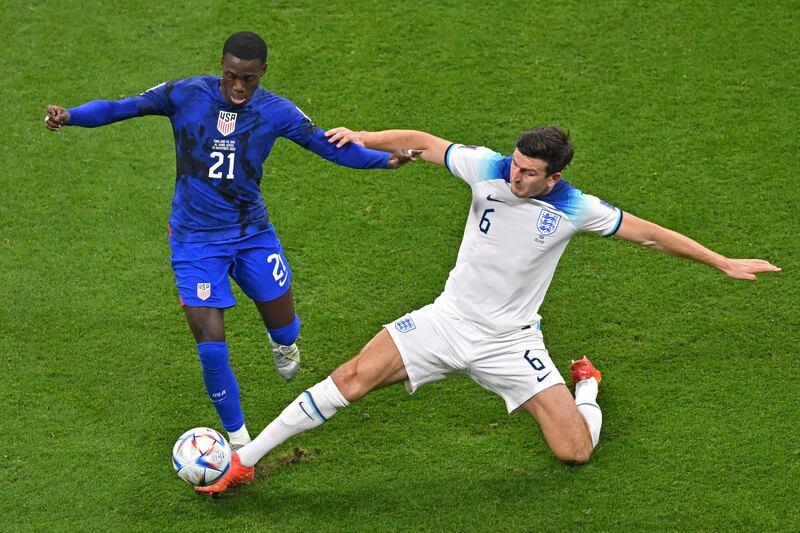 Harry Maguire 8: Skilful run at the US goal after 10 minutes, but too poor too often in the first half with his marking. Alert for Pulisic’s corners. In fact he won every US corner. England’s best player. Not the game’s best player. AFP
