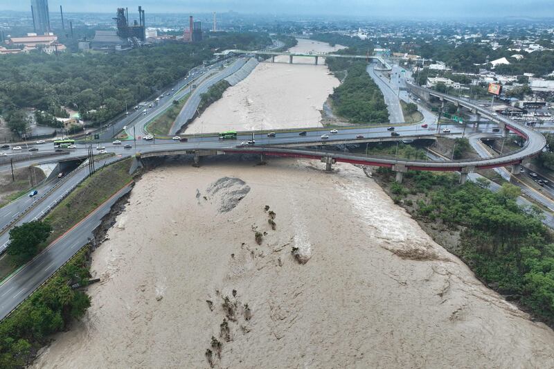 The Santa Catarina River in Monterrey, Mexico, after tropical storm Alberto hit. AFP