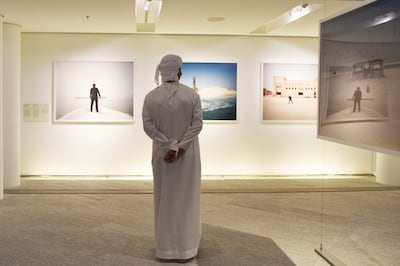 Louvre Abu Dhabi's 2021 Richard Mille Art Prize exhibition. Vidhyaa Chandramohan for The National
