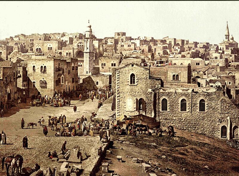 A photograph of Bethlehem from about 1890 was also on display. IMA
