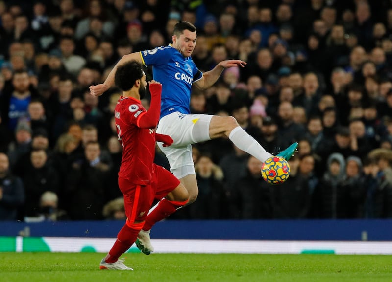 Michael Keane – 4. The centre-back did not have the pace or the nous to close down Liverpool’s attack. His midfielders offered him little help. AFP