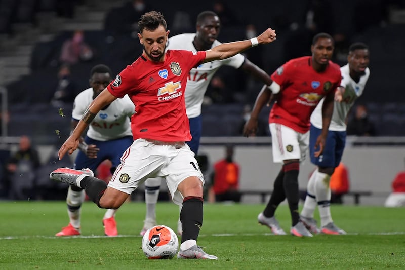 Bruno Fernandes - 8: The last player to win the Premier League player of the month award was a delight to watch. Always probing and came agonisingly close with a second-half fizzer. AFP