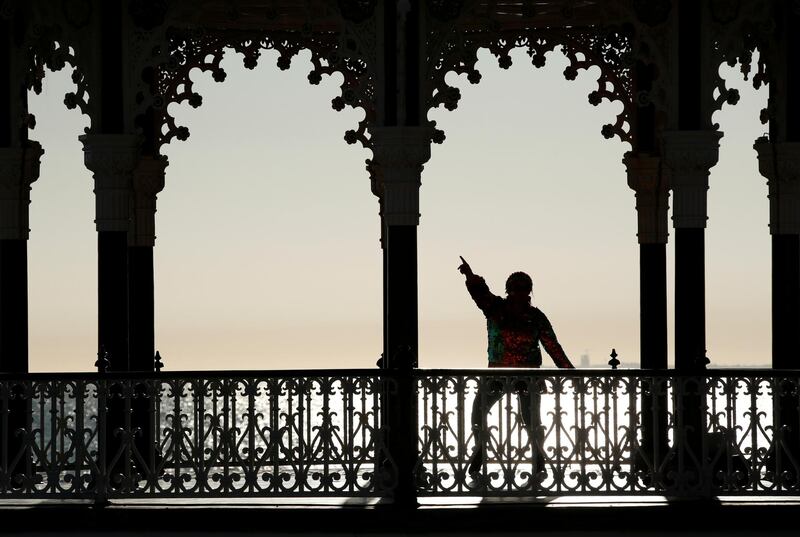 A man dances in a bandstand in Brighton, UK. Reuters