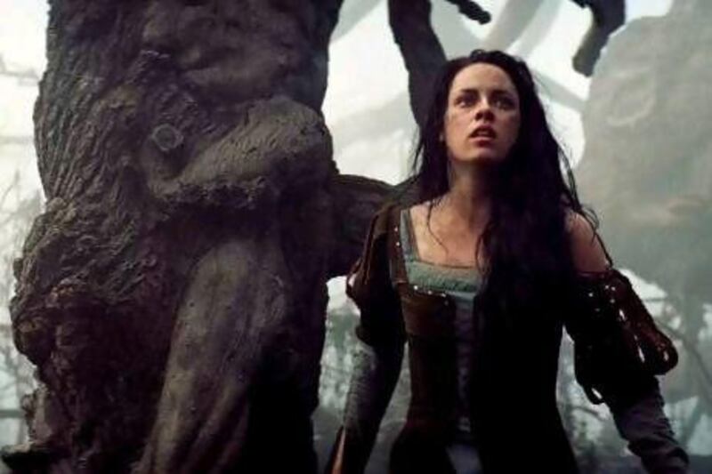 Kristen Stewart as Snow White in the action-adventure Snow White and the Huntsman.