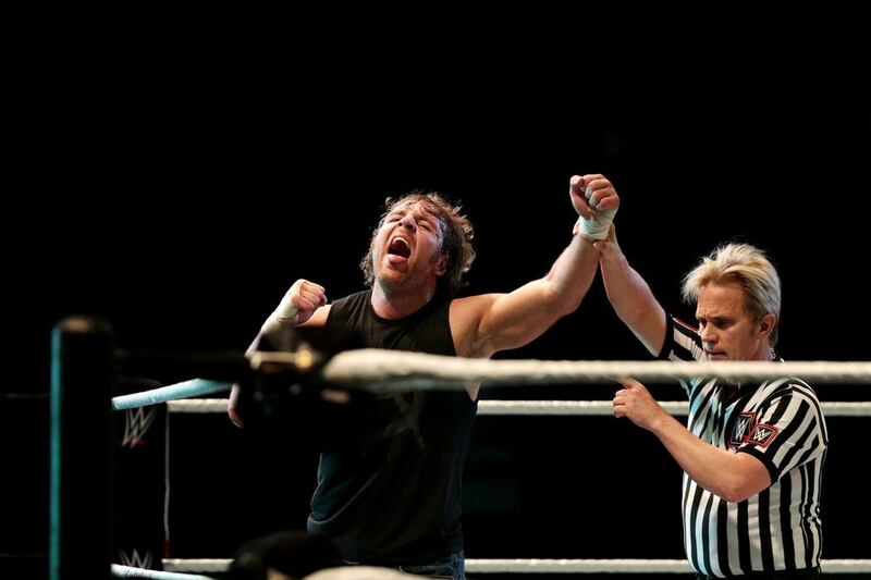 Dean Ambrose celebrates winning his fight. Christopher Pike / The National