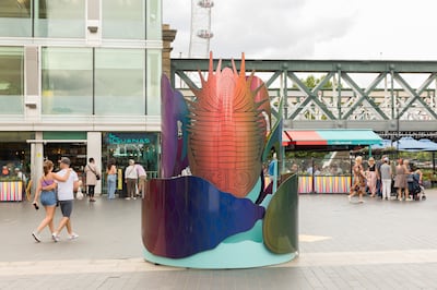 Monira Al Qadiri’s 'Devonian' is available for public viewing until November 6 at the Riverside Terrace at the Southbank Centre in London. Photo: Hayward Gallery