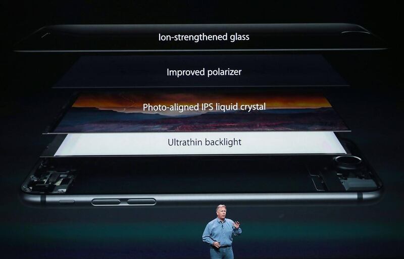 Apple Senior Vice President of Worldwide Marketing Phil Schiller announces the launch of the new iPhone 6. Justin Sullivan/ Getty Images/ AFP