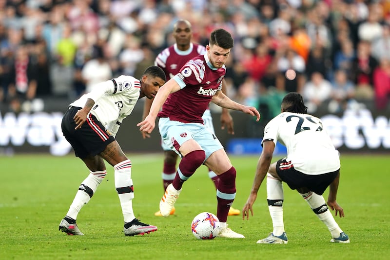 Declan Rice – 9. Another sublime display from the captain, whose positional awareness and plugging of holes defensively was decisive. He also had one or two moments of brilliance in going forward, showcasing his close control and ability to pick a pass.  PA