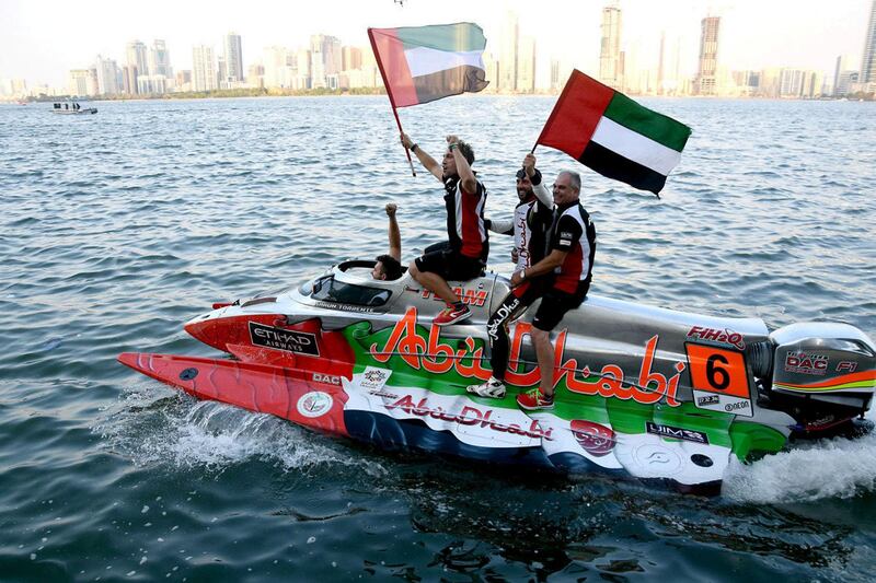 Sharjah-UAE-December 15, 2018-The UIM F1 H2O Grand Prix of Sharjah. 
Picture by Vittorio Ubertone/Idea Marketing - copyright free editorial