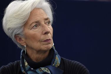 European Central Bank President Christine Lagarde addressed European Parliament lawmakers in Brussels earlier this month. The ECB's rates went negative in 2014. Photo: AFP