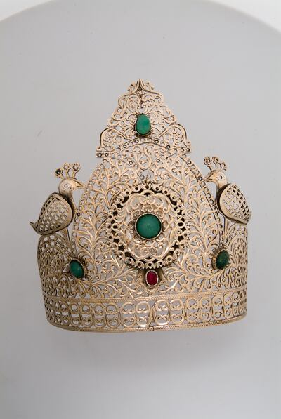 A silver tiara originating from Fes, Morocco, 1920. Photo: Collection Dahan-Hirsch Bruxelles