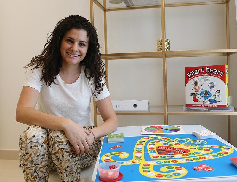 Counselling psychologist Christine Kritzas, who created the Smart Heart board game. Satish Kumar / The National