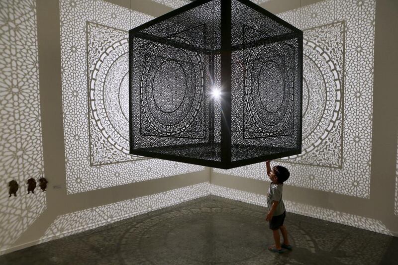 Anila Quayyum Agha’s piece Intersections. Sarah Dea / The National