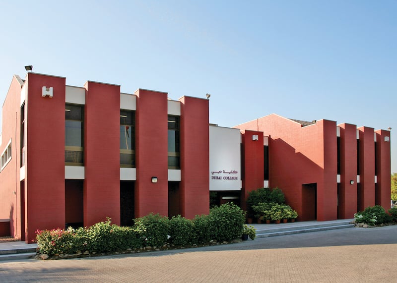 Dubai College's entrance in 2000.