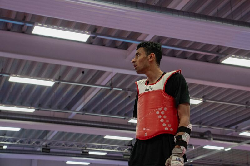 Farzad Mansouri in training in the UK. 