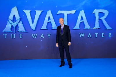 James Cameron at the world premiere of Avatar: The Way of Water in London on December 6. Reuters