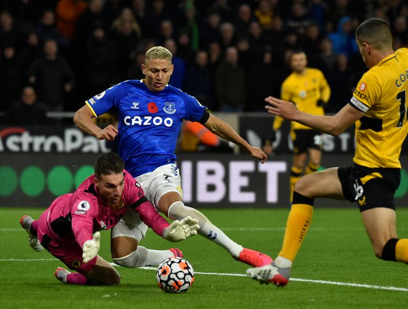 WOLVES RATINGS: Jose Sa - 6: A spectator in first half but extremely lucky to get away with a blunder early in second as he passed the ball straight to Richarlison and needed Coady’s help to prevent a comical goal. Saved well from Gordon's header five minutes from time. AP