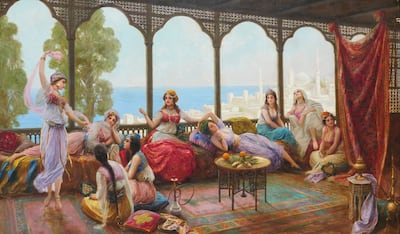 Women Resting on the Terrace (undated), Fabio Fabbi. Bassam Freiha Collection