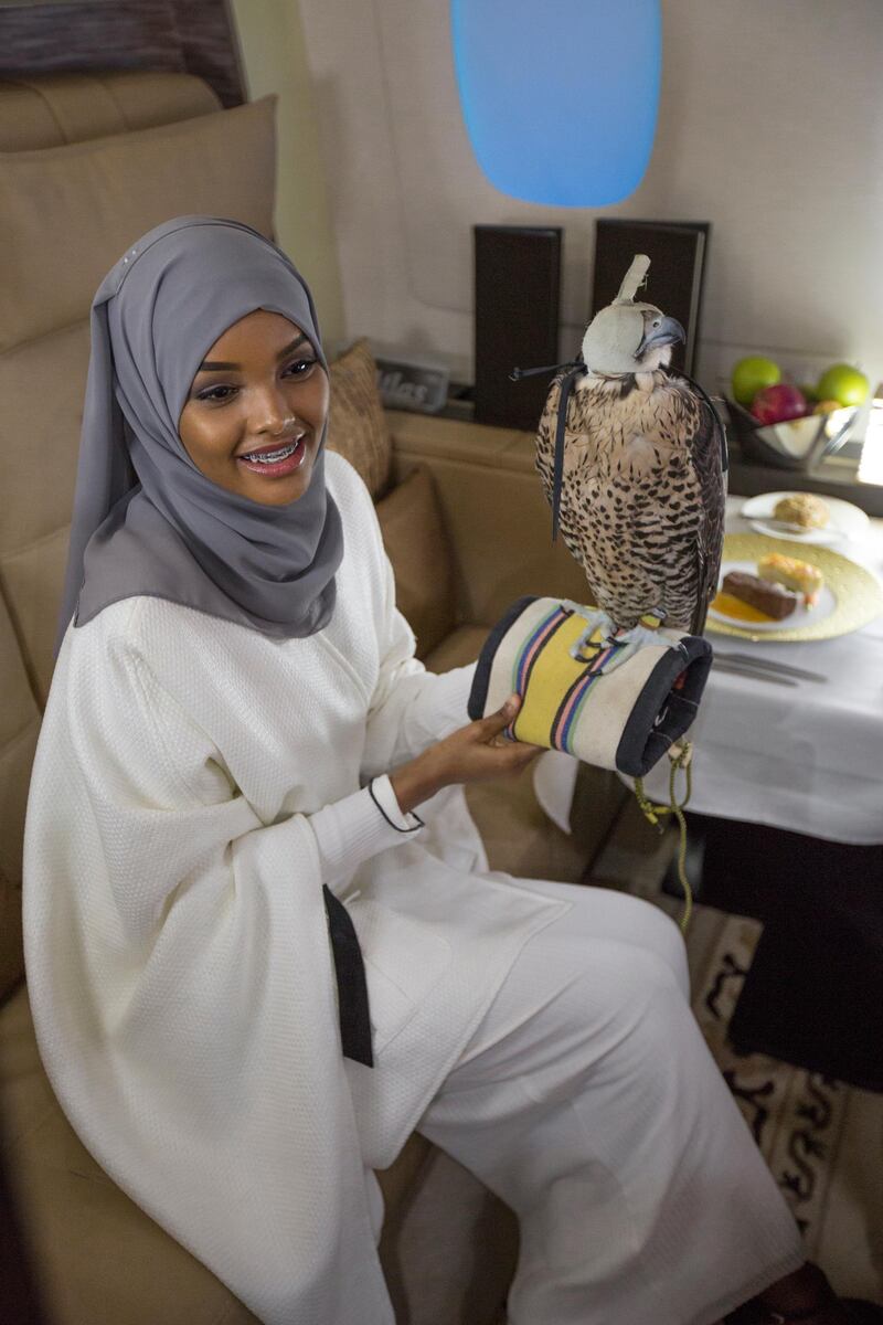 Handouts of model Halima Aden in Abu Dhabi with Ethihad Airways *** Local Caption ***  AL28 ADU gallery Halima_PHOTO3 PHOTO2.jpg