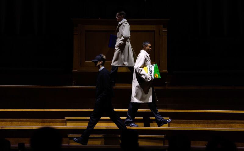Burberry's chief creative officer, Riccardo Tisci, took over a church in central London for the show.