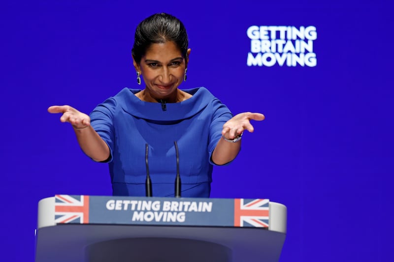 Ms Braverman during the Conservative Party Conference in Birmingham in 2022. Getty Images