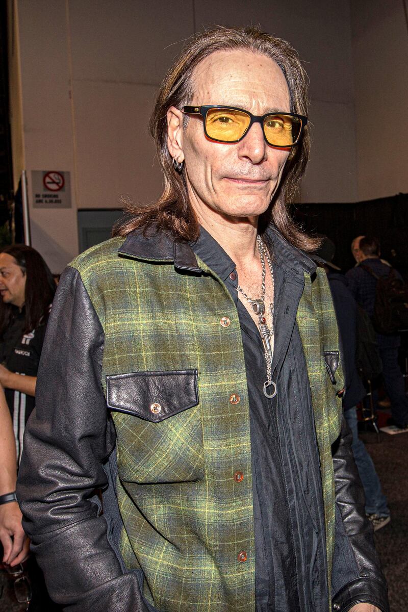 ANAHEIM, CALIFORNIA - JANUARY 18: Guitarist Steve Vai attends The NAMM Show - Day 3 at Anaheim Convention Center on January 18, 2020 in Anaheim, California. (Photo by Daniel Knighton/Getty Images)