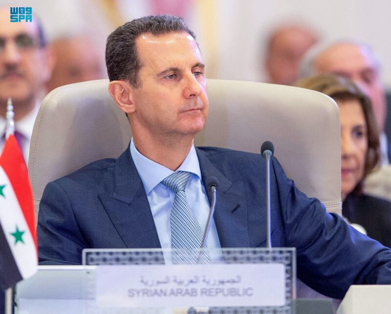 Syrian President Bashar Al Assad participates in the summit in Jeddah. Photo: Spa