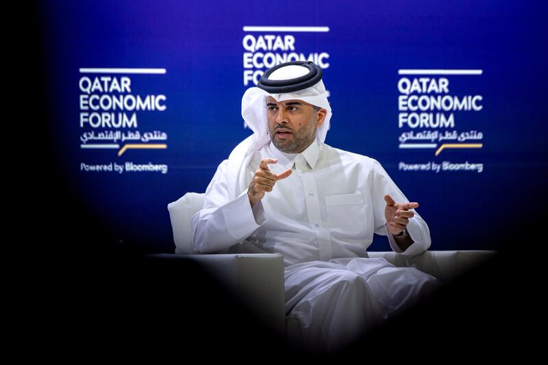 Qatar Airways chief executive Badr Al Meer at the Qatar Economic Forum in Doha. Getty Images