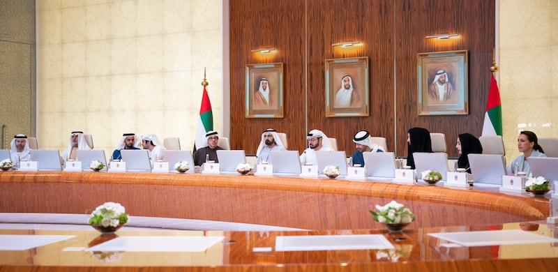 Sheikh Mohammed chairs the Cabinet meeting.