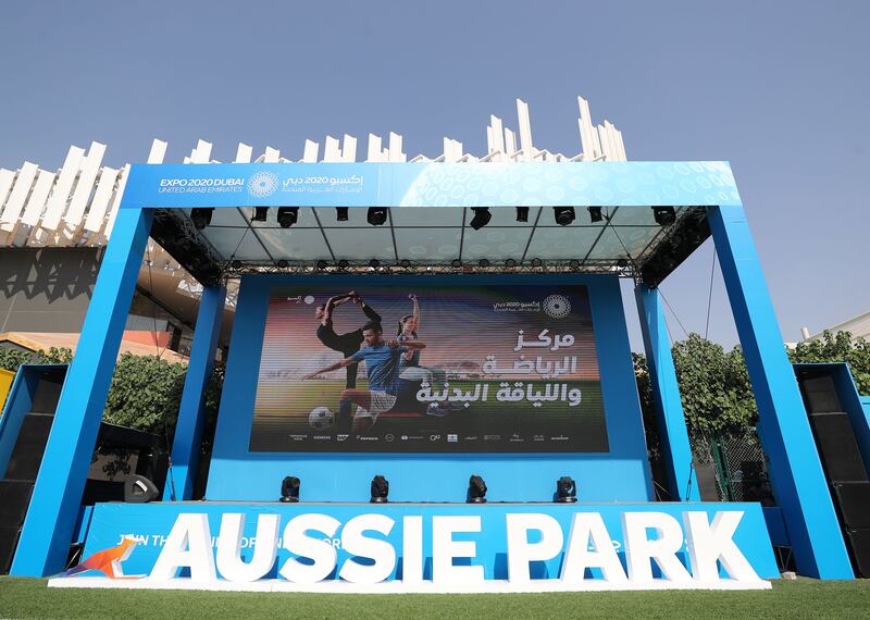 A screen at Aussie Park will stream live events.