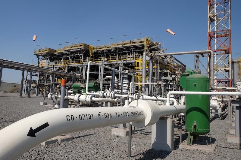 Abu Dhabi has started up the world’s first fully commercial carbon-capture steel project, the Al Reyadah Abu Dhabi Carbon Capture Company. Delores Johnson / The National