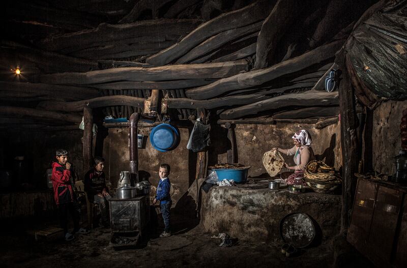 Mother and her children, taken by Musa Talasli in Turkey