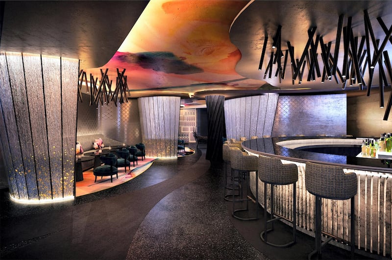 <p>A computer rendering of the bar area in the Akira Back restaurant</p>

