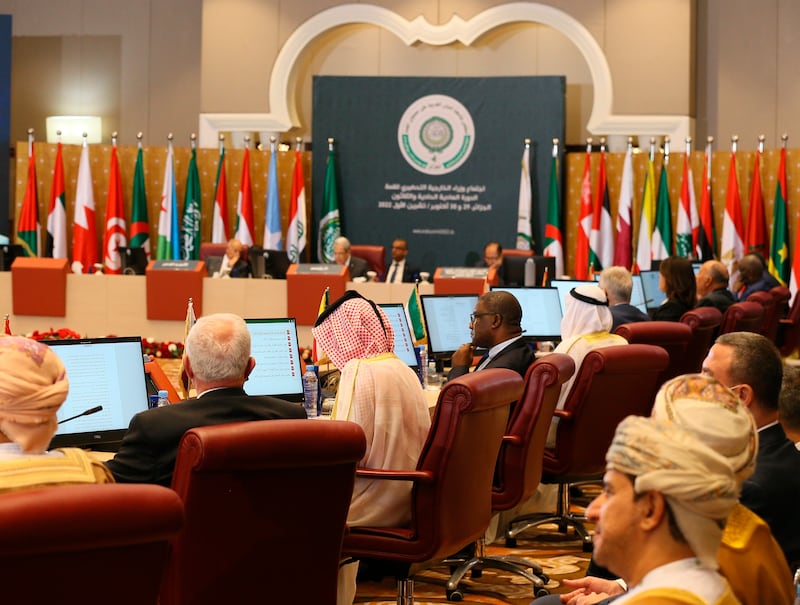 Ministers and delegates attend a preparatory meeting on Tuesday before the start of the two-day summit. AP