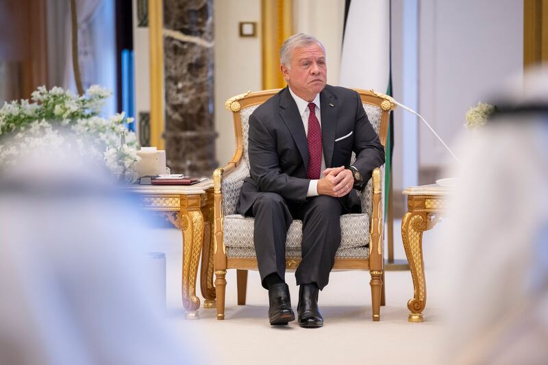 King Abdullah during a state visit to the UAE in November last year. UAE Presidential Court
