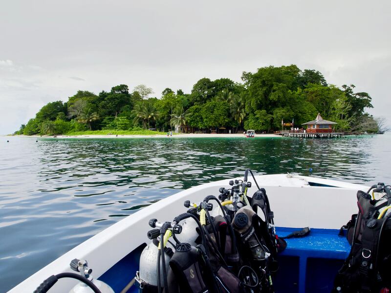 Sipadan Island off the coast of Borneo, Malaysia. Photo: Antonie Robertson/The National