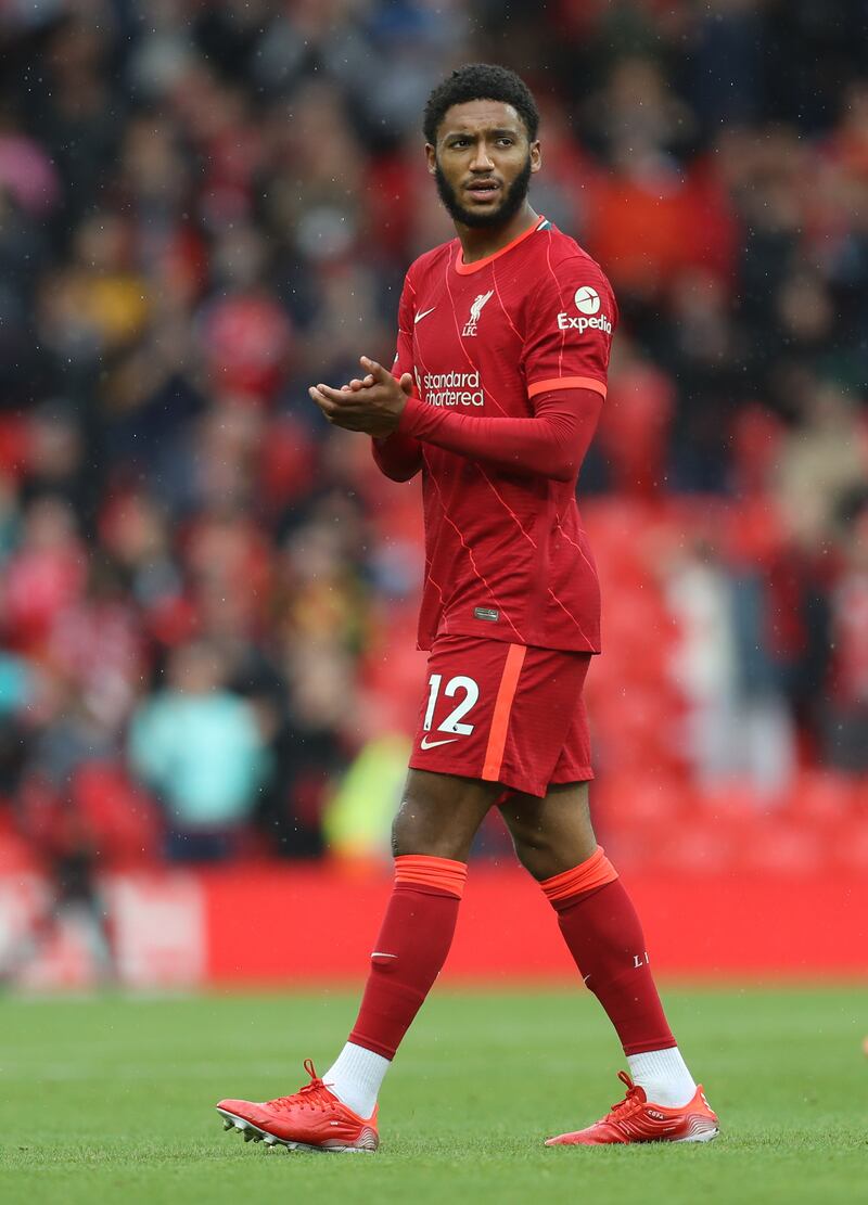 Joe Gomez - 6. Joined the action when Tsimikas limped off in stoppage time. It was a welcome return for the centre back in his first appearance since November. Reuters