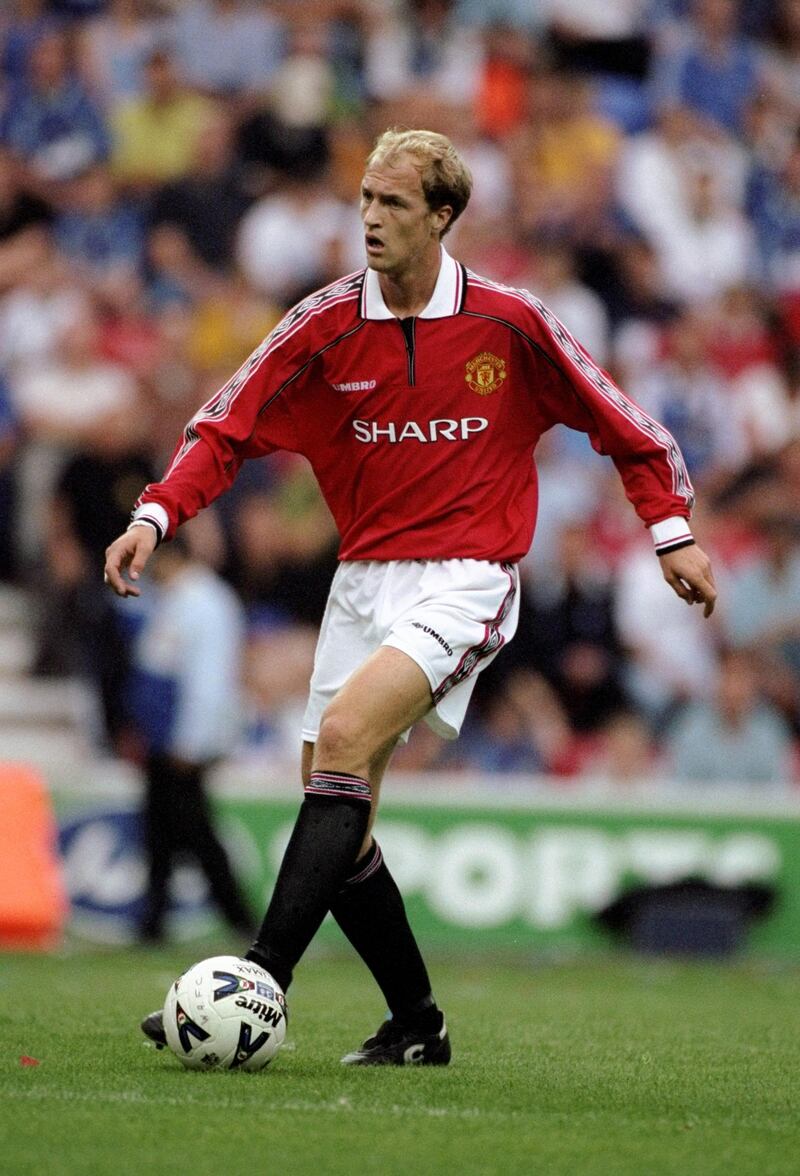 5 Aug 1999:  Jordi Cruyff of Manchester United in action during the pre-season friendly match against Wigan Athletic played at the JJB Stadium in Wigan, England.  \ Mandatory Credit: Ross Kinnaird /Allsport/Getty Images
