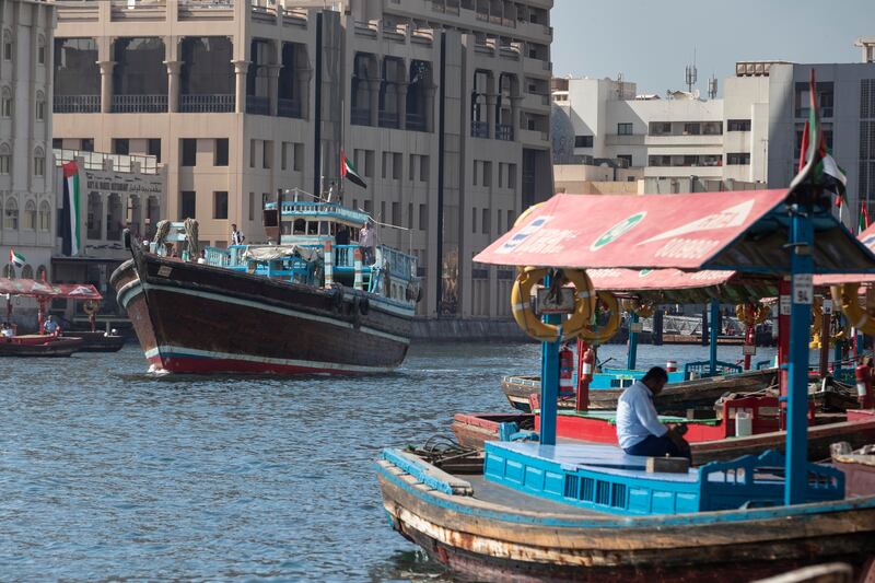 The dhow trade still thives on the Creek today. Antonie Robertson / The National
