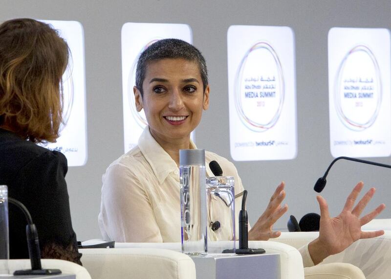 Zainab Salbi, the founder of Nida’a Network, says acknowledging the role of Arab women in the television and technology sectors can spur economic development. Christopher Pike / The National