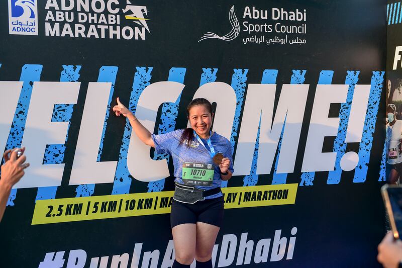 Participants at the Adnoc Abu Dhabi Marathon.