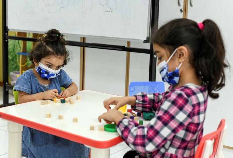 Lotus Training Centre-AD Young students at the Lotus Holistic Retal Training Centre in the capital on June 20, 2021. Khushnum Bhandari/ The National
Reporter: Haneen Dajani News